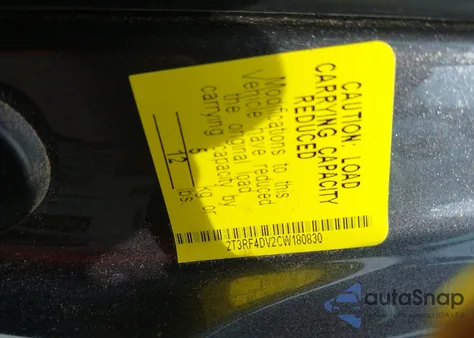 2012 Toyota Rav4 Sport из США, поврежденный, VIN 2T3RF4DV2CW180830